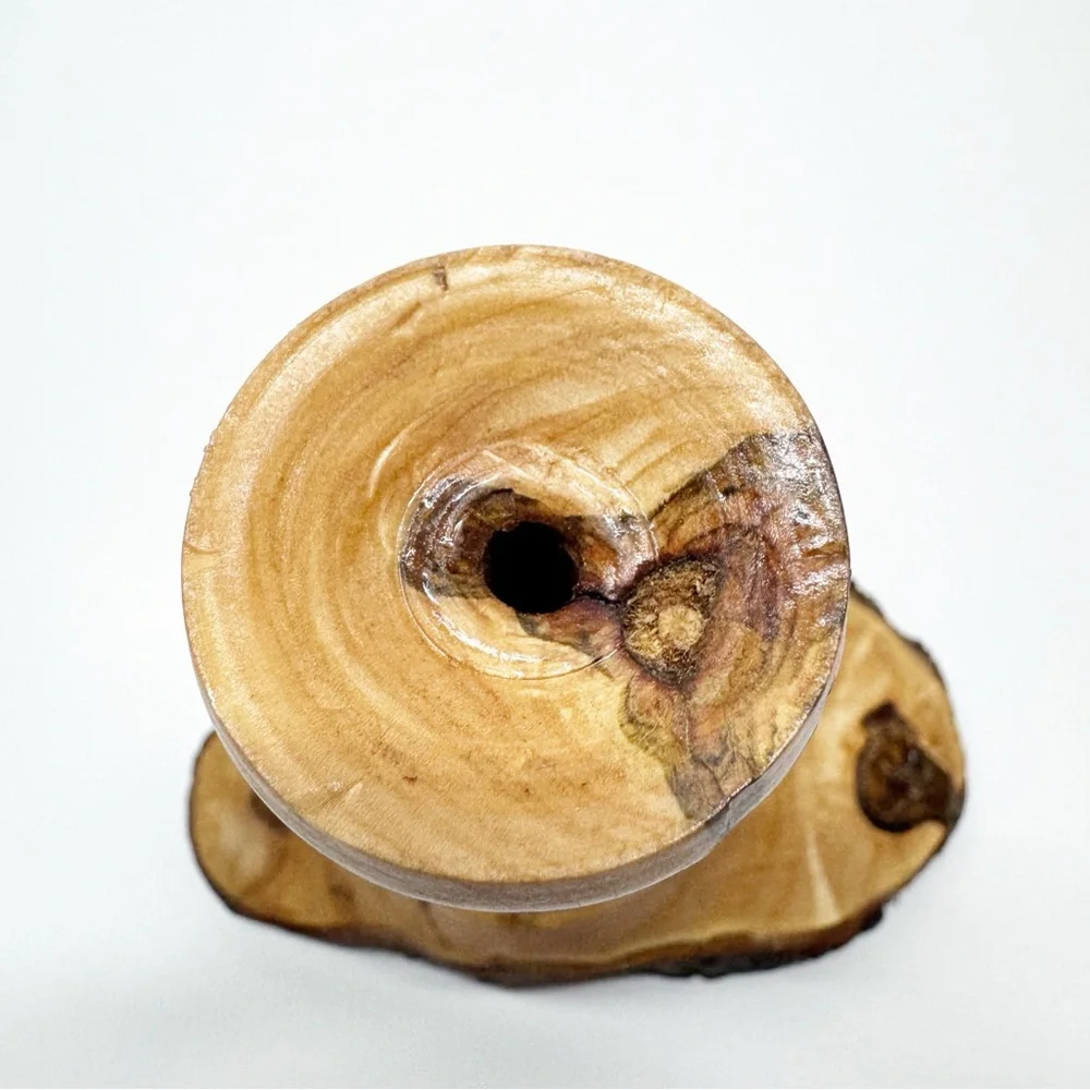 Hand Crafted Wood Spindle Bud Vase S1